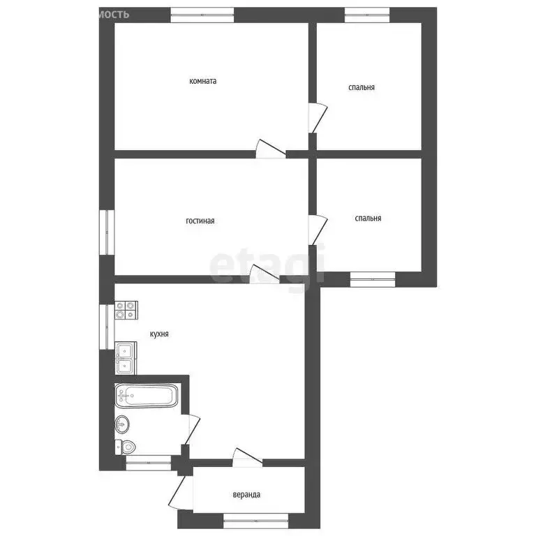 4-комнатная квартира: Челябинская область, Троицкий муниципальный ... - Фото 1