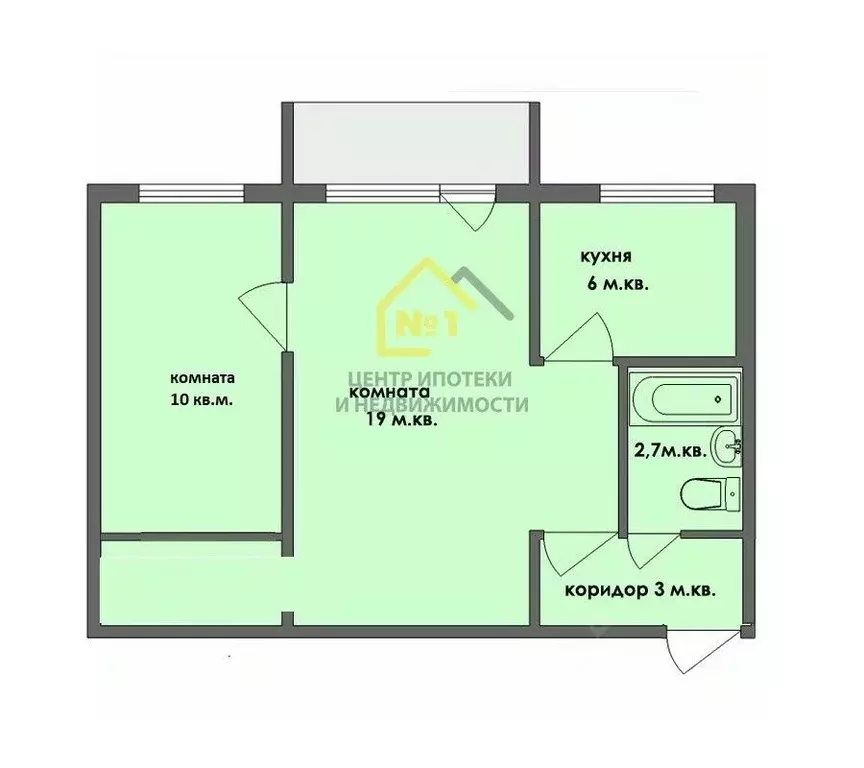 2-к кв. Челябинская область, Челябинск 9 Мая ул., 16 (43.2 м) - Фото 1