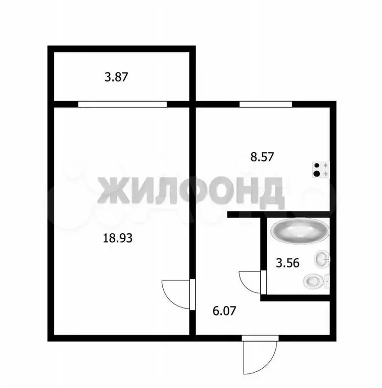 1-к. квартира, 37 м, 1/10 эт. - Фото 0