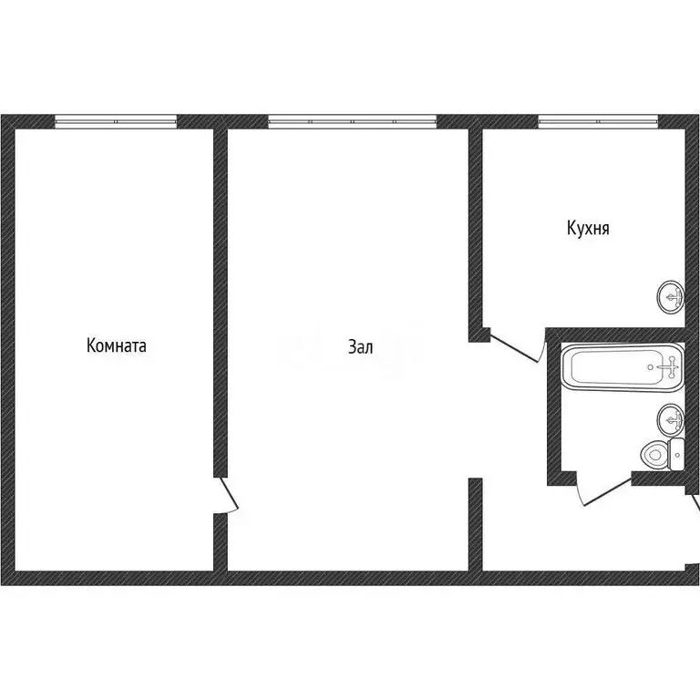 2-комнатная квартира: село Верх-Катунское, улица Мира, 2 (40 м) - Фото 1