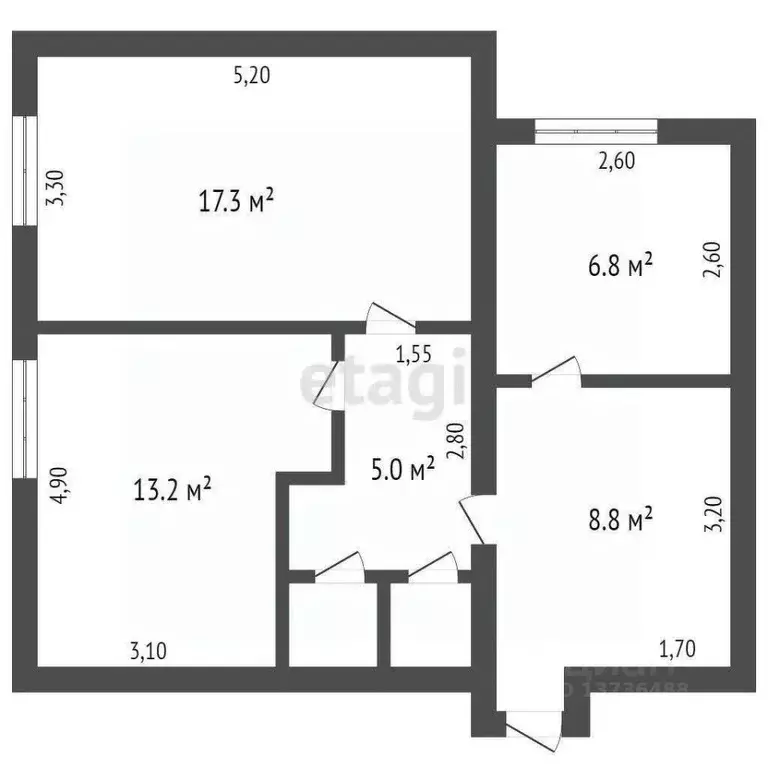 2-к кв. Амурская область, Сковородино ул. Победы, 1В (54.0 м) - Фото 1