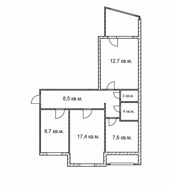 3-к кв. Крым, Симферополь ул. Бела Куна, 9 (60.0 м) - Фото 2