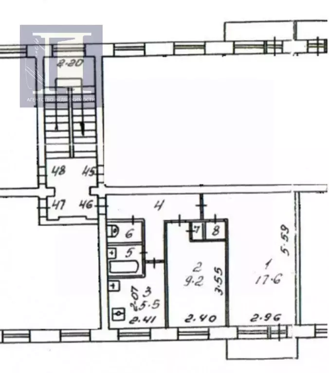 2-к кв. Московская область, Химки Пролетарская ул., 5 (43.0 м) - Фото 1