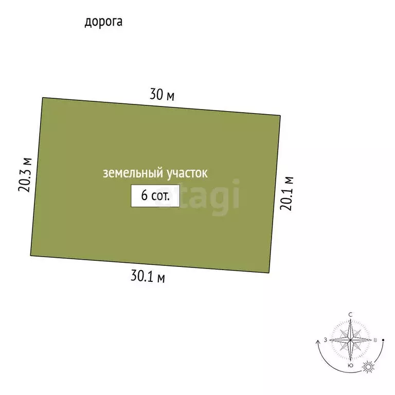 Участок в Орджоникидзе, СНТ Волна, улица 6-я Линия (6 м) - Фото 1