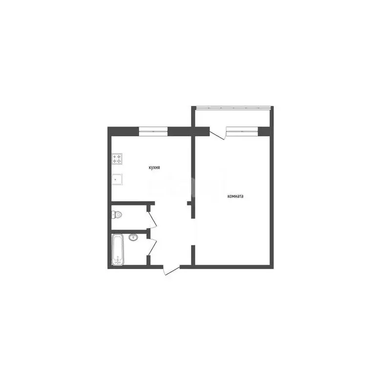 1-комнатная квартира: Курган, жилой район Заозёрный, микрорайон 6А, 9 ... - Фото 1