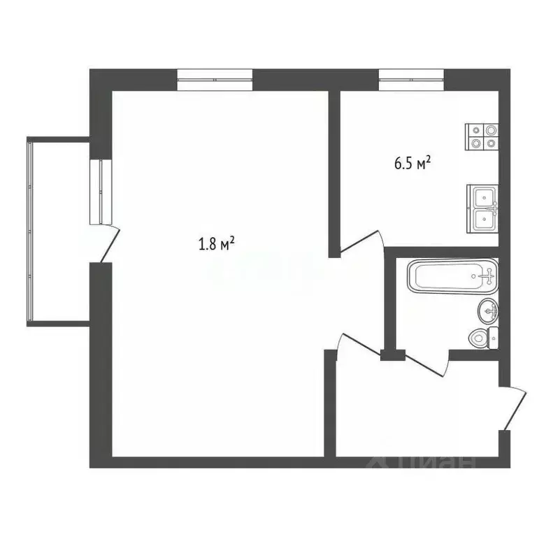 1-к кв. Севастополь ул. Казачья, 10 (36.0 м) - Фото 2