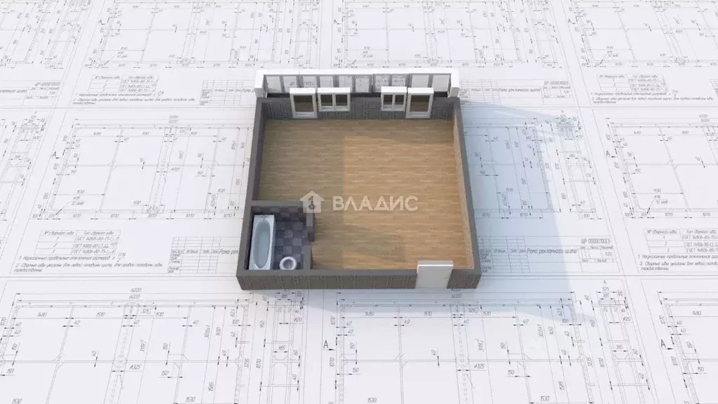 1-к кв. Иркутская область, Ангарск 192-й кв-л, 18 (43.9 м) - Фото 1