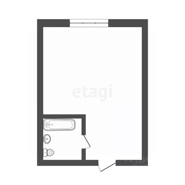 Студия Томская область, Томск ул. Усова, 25Б (14.0 м) - Фото 1