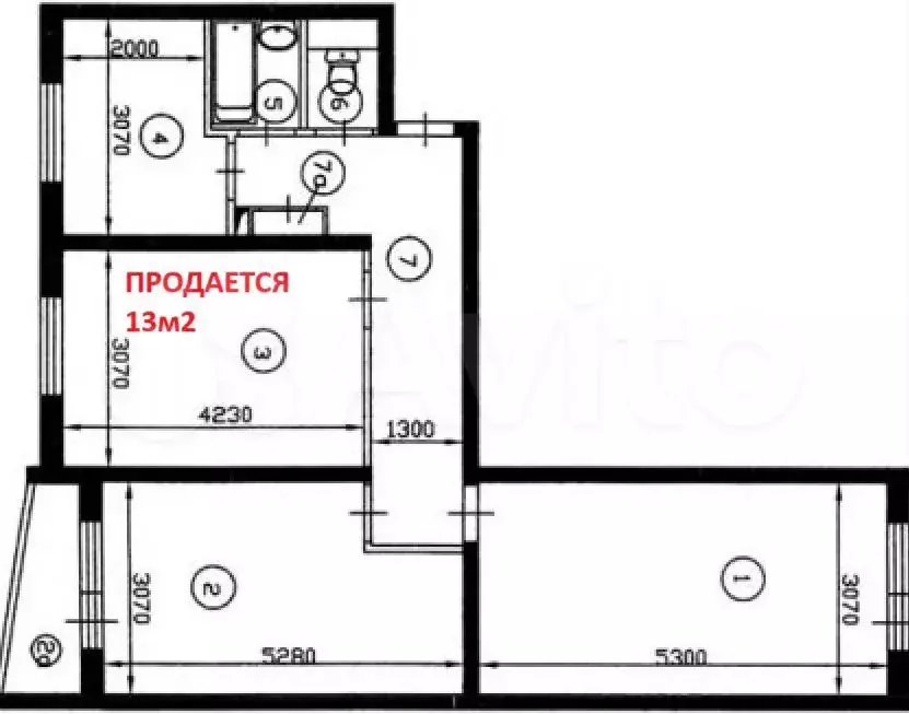 Комната 13 м в 3-к., 5/9 эт. - Фото 0