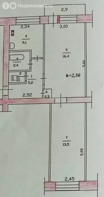 2-комнатная квартира: Комсомольск-на-Амуре, улица Кирова, 68к2 (44.9 ... - Фото 1