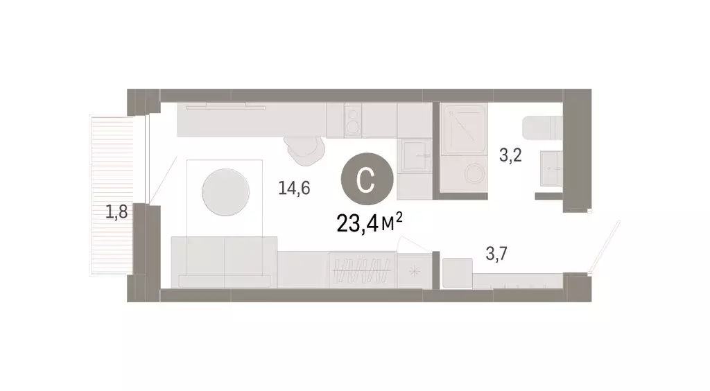 Квартира-студия: Екатеринбург, жилой район Юго-Западный, жилой ... - Фото 2