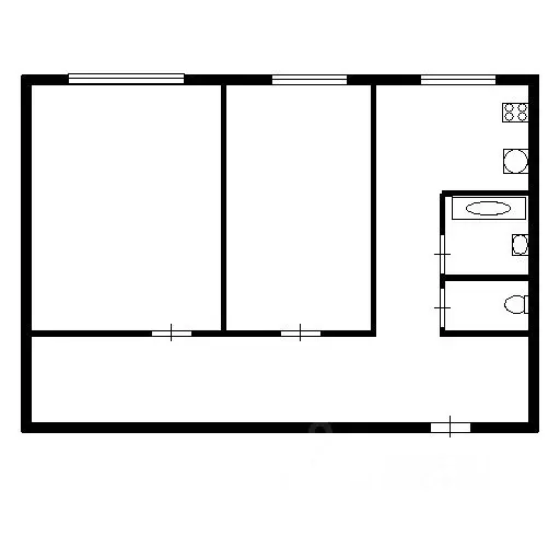 2-к кв. Кировская область, Киров ул. Ивана Попова, 36 (45.0 м) - Фото 1