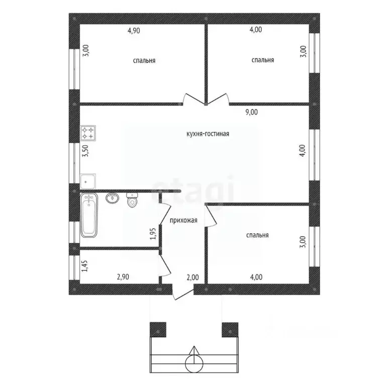 Дом в Башкортостан, Уфимский район, Русско-Юрмашский сельсовет, с. ... - Фото 2