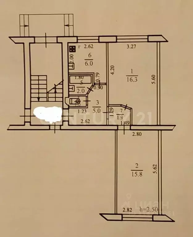 2-к кв. Краснодарский край, Новороссийск Суворовская ул., 19 (48.0 м) - Фото 1