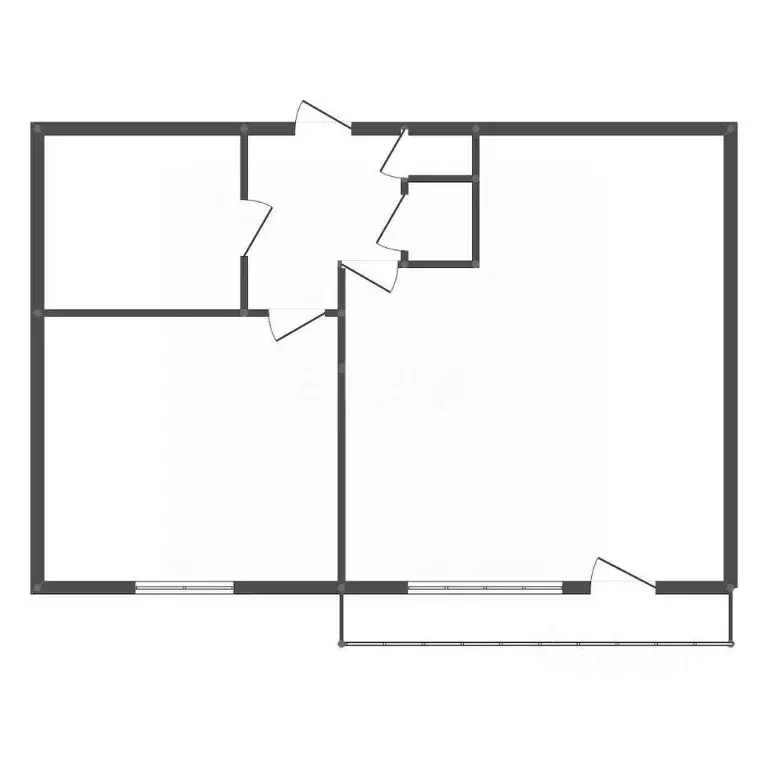 1-к кв. Амурская область, Свободный ул. Чубаровых, 51 (32.7 м) - Фото 2