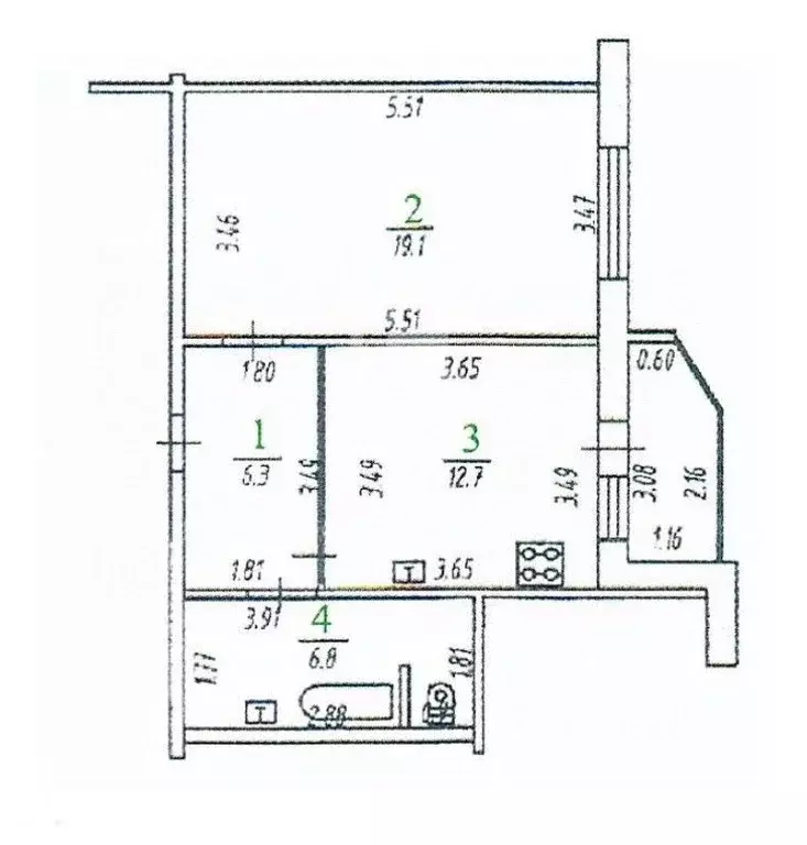 1-к кв. Орловская область, Орел Планерная ул., 62 (44.9 м) - Фото 1