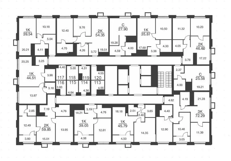 3-к кв. Тульская область, Тула ул. Академика Насоновой, 18Б (72.29 м) - Фото 2