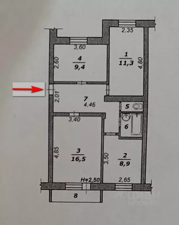 3-к кв. Белгородская область, Белгородский район, Северный городское ... - Фото 1