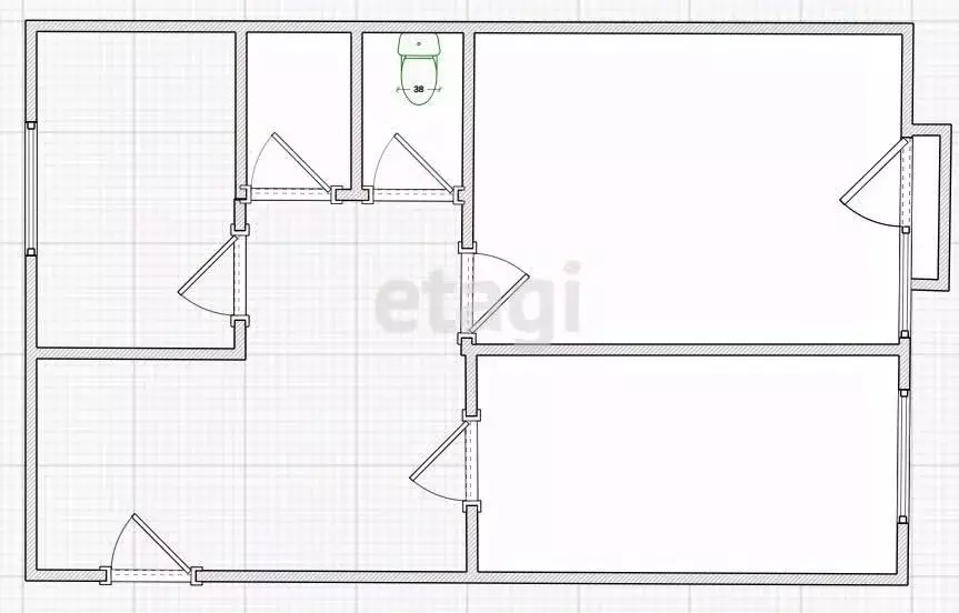 2-к кв. Костромская область, Буй ул. Ивана Сусанина, 16 (50.1 м) - Фото 2