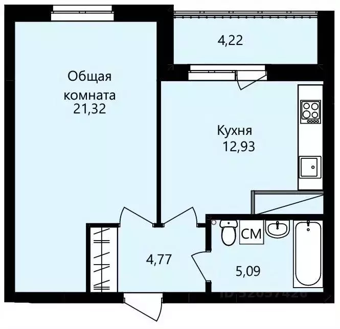 1-к кв. Мордовия, Саранск ул. Юрия Святкина, 14 (46.22 м) - Фото 0