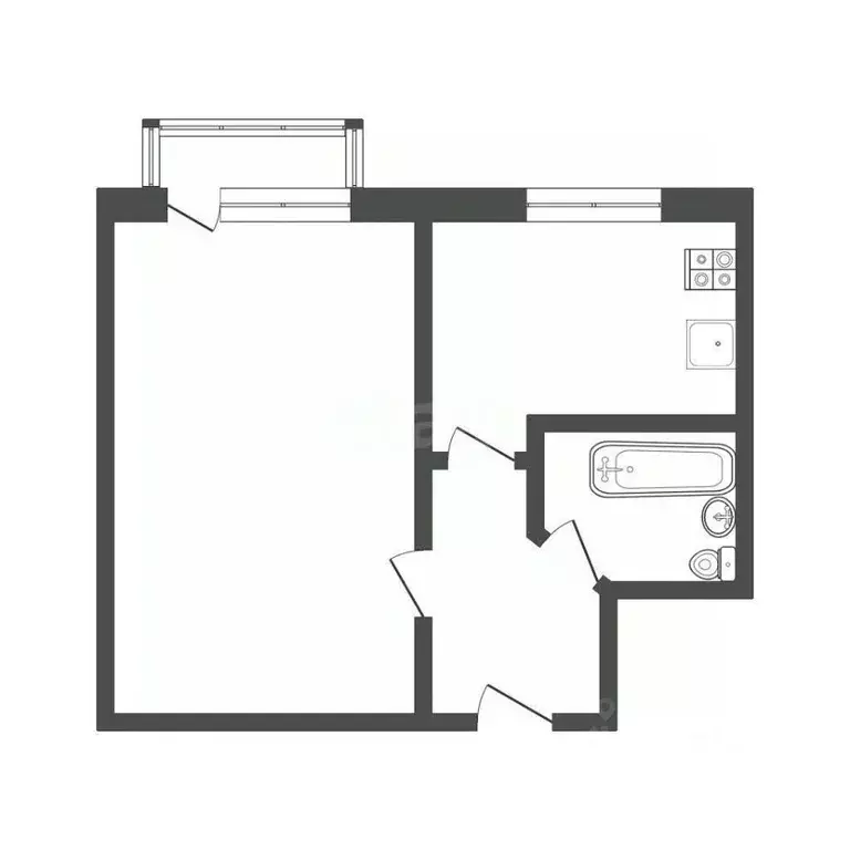 1-к кв. Севастополь ул. Дмитрия Ульянова, 16 (29.0 м) - Фото 0