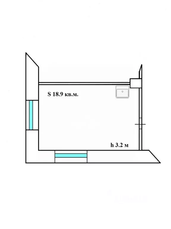1-к кв. Татарстан, Казань ул. Липатова, 13 (22.0 м) - Фото 2