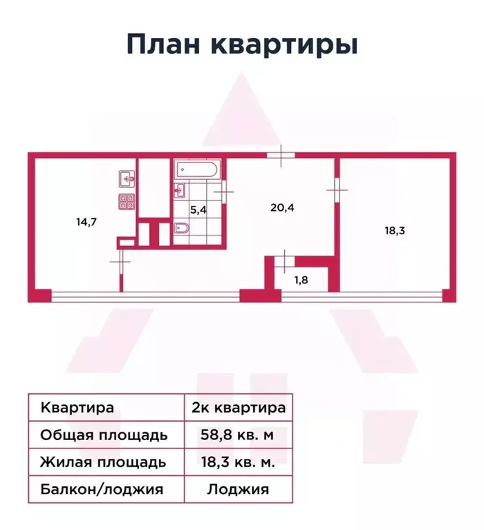 2-к кв. Санкт-Петербург бул. Измайловский, 4к2 (58.8 м) - Фото 2