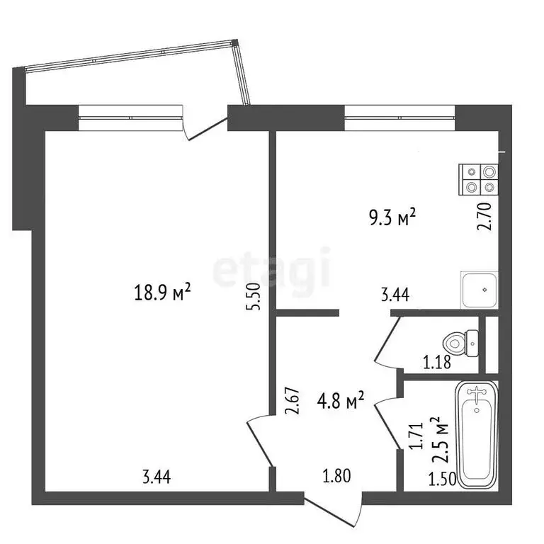 1-комнатная квартира: Самара, улица Георгия Димитрова, 117А (36.6 м) - Фото 1