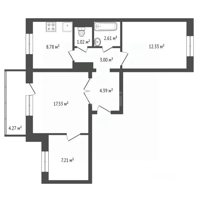 2-к кв. Красноярский край, Красноярск Нанжуль-Солнечный мкр, ул. ... - Фото 1