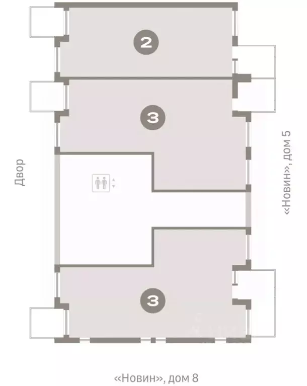 2-к кв. Ханты-Мансийский АО, Сургут 35-й мкр, Квартал Новин жилой ... - Фото 2