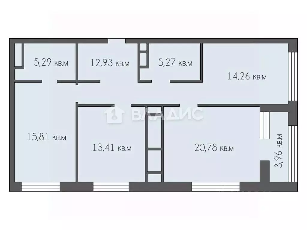 3-к кв. Рязанская область, Рязань Шереметьевская ул., 12к4 (87.8 м) - Фото 1