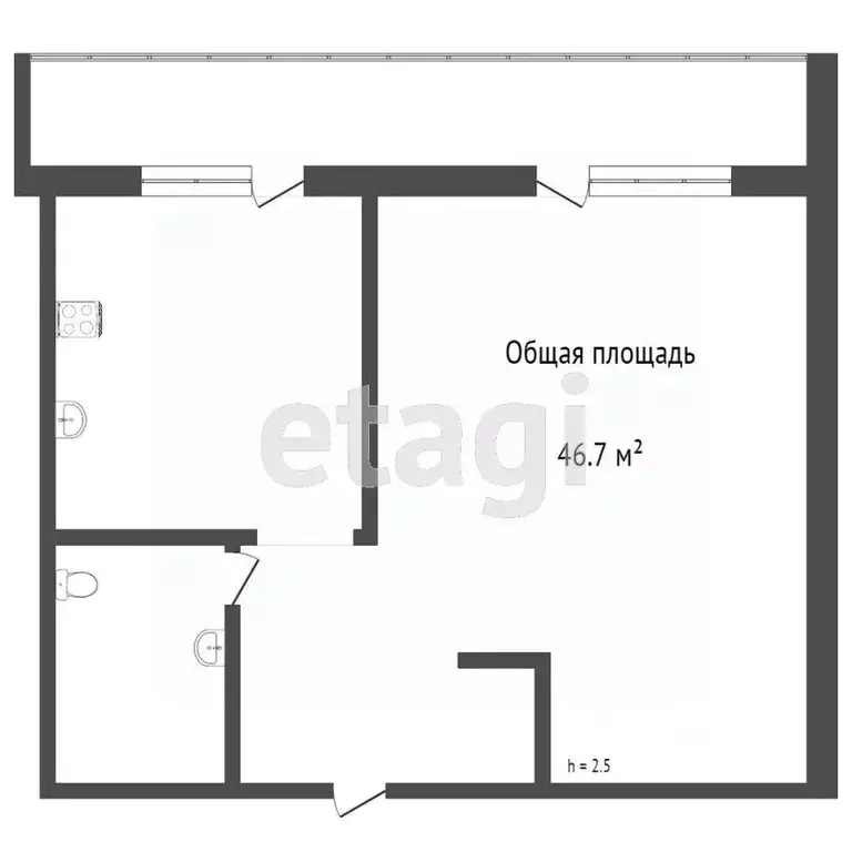 1-к кв. Бурятия, Улан-Удэ просп. Строителей, 62Г (46.7 м) - Фото 2