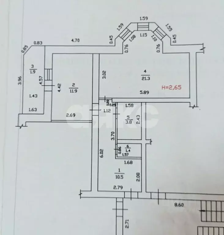1-к кв. Краснодарский край, Горячий Ключ ул. Ленина, 211В (48.9 м) - Фото 2