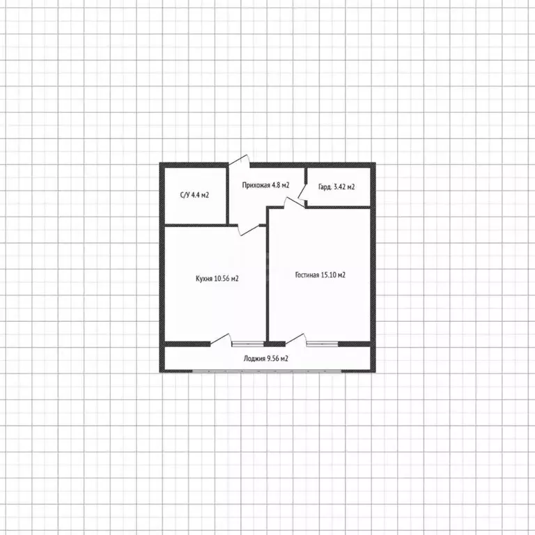 1-к кв. Адыгея, Майкоп ул. Пирогова, 4 (43.1 м) - Фото 2