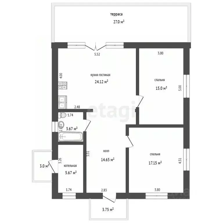 Дом в Севастополь Нахимовский р-н, СНТ Сапун-гора ТСН, 381 (111 м) - Фото 2