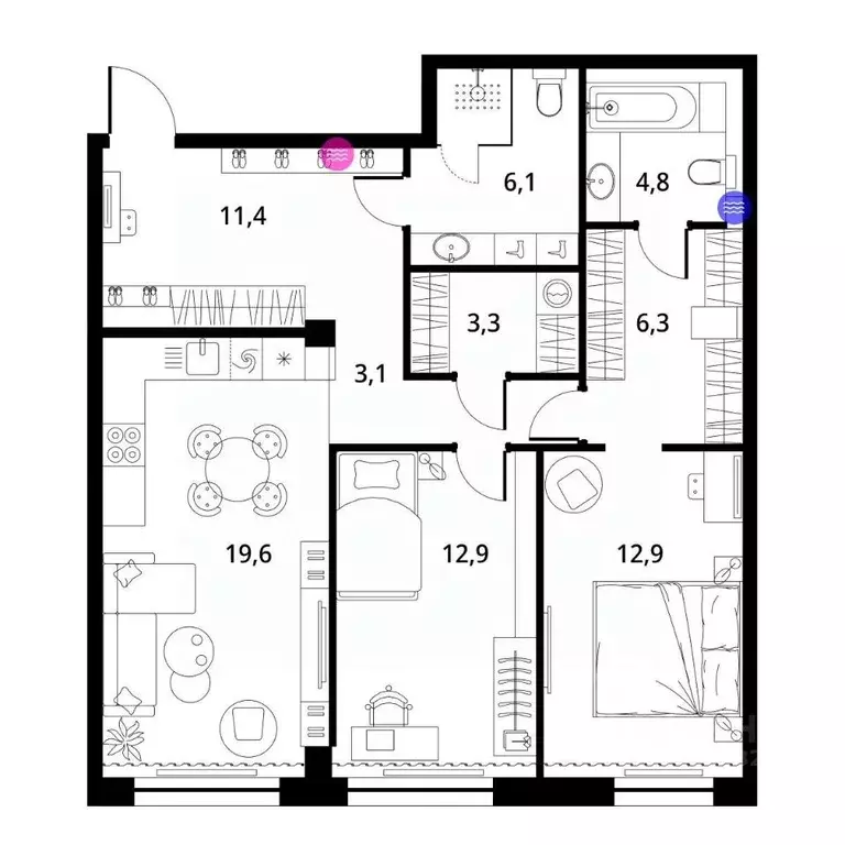 2-к кв. Владимирская область, Киржач Красный Октябрь мкр, ул. ... - Фото 1