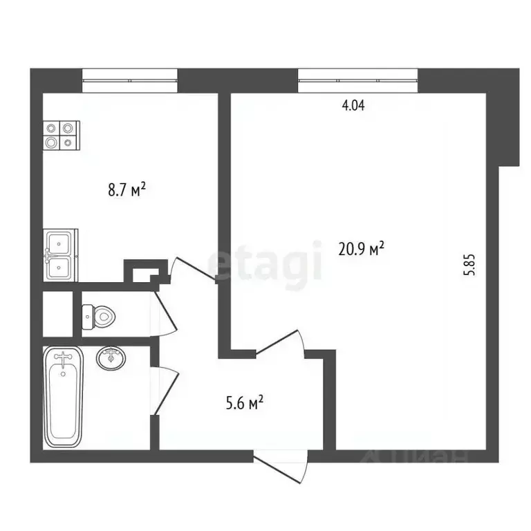 1-к кв. Москва ул. Корнейчука, 24к1 (39.2 м) - Фото 2