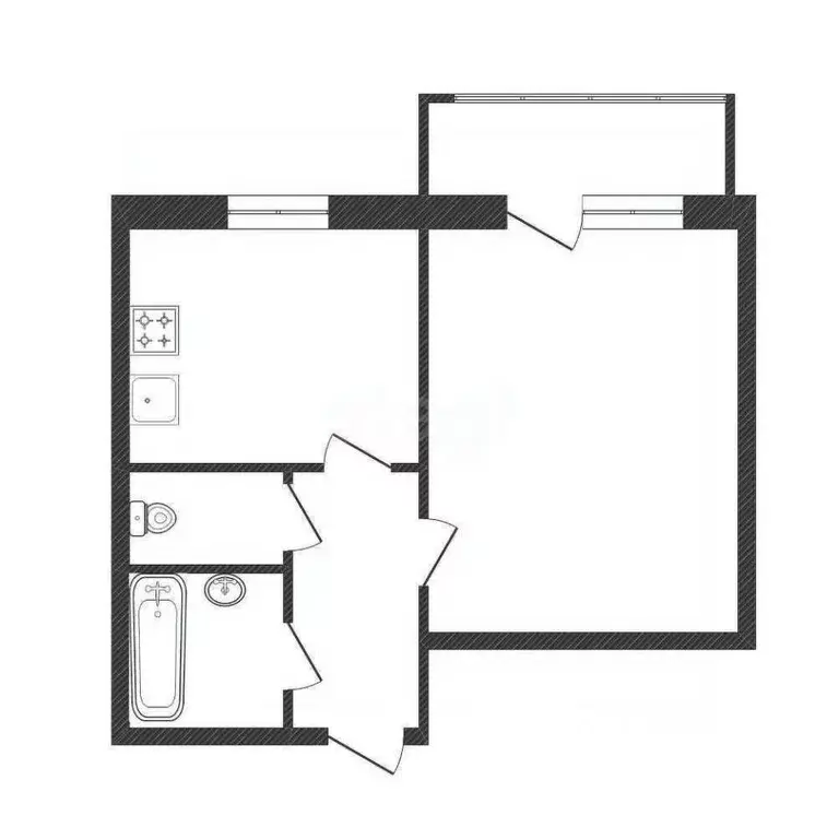 2-к кв. Белгородская область, Белгородский район, Разумное рп ул. ... - Фото 1