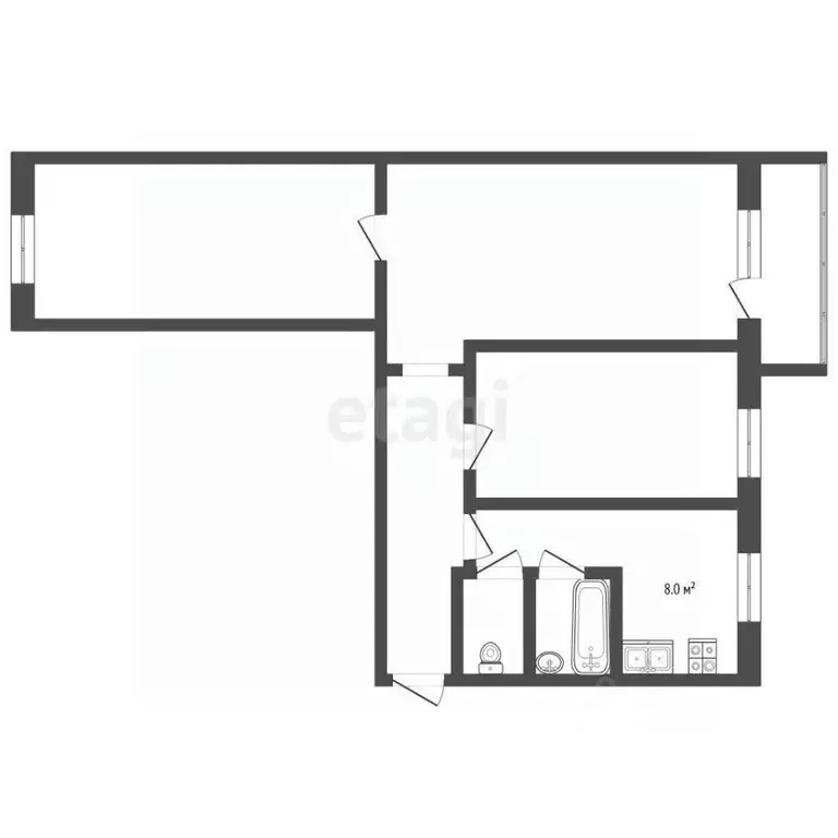3-к кв. Челябинская область, Челябинск ул. Красного Урала, 7 (60.2 м) - Фото 1