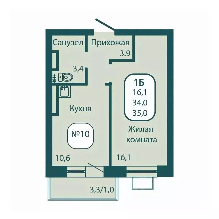 1-к кв. Московская область, Солнечногорск городской округ, Андреевка ... - Фото 1