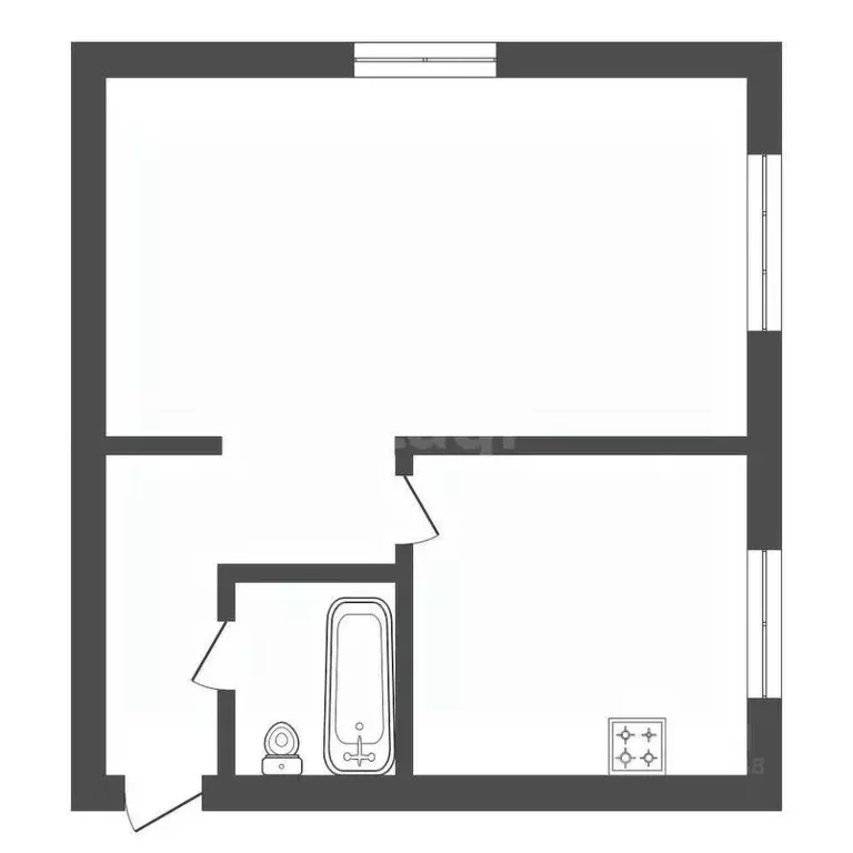 1-к кв. Амурская область, Благовещенск ул. Горького, 97/1 (29.7 м) - Фото 1