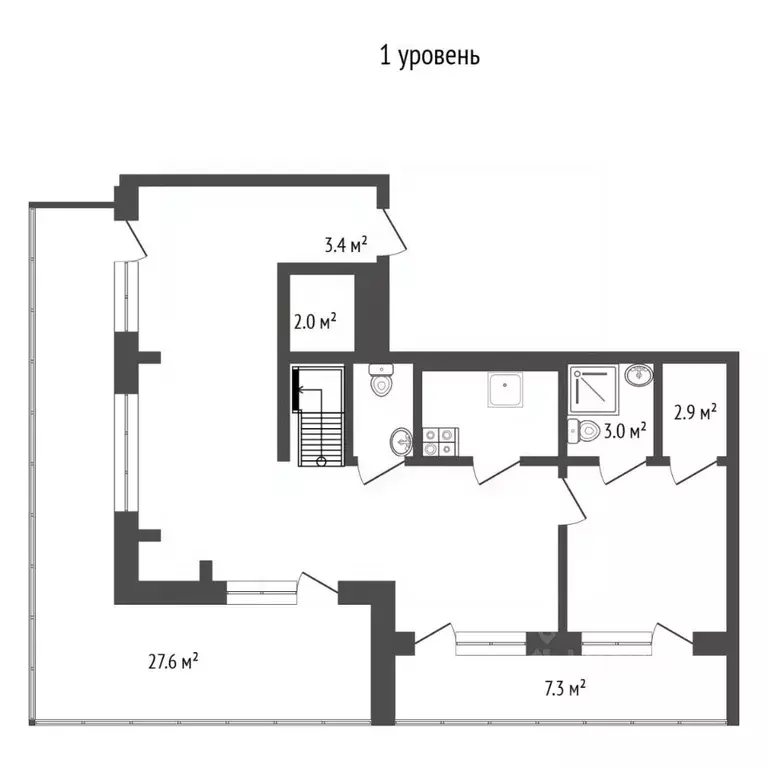 4-к кв. Тюменская область, Тюмень ул. Газовиков, 38 (121.7 м) - Фото 2