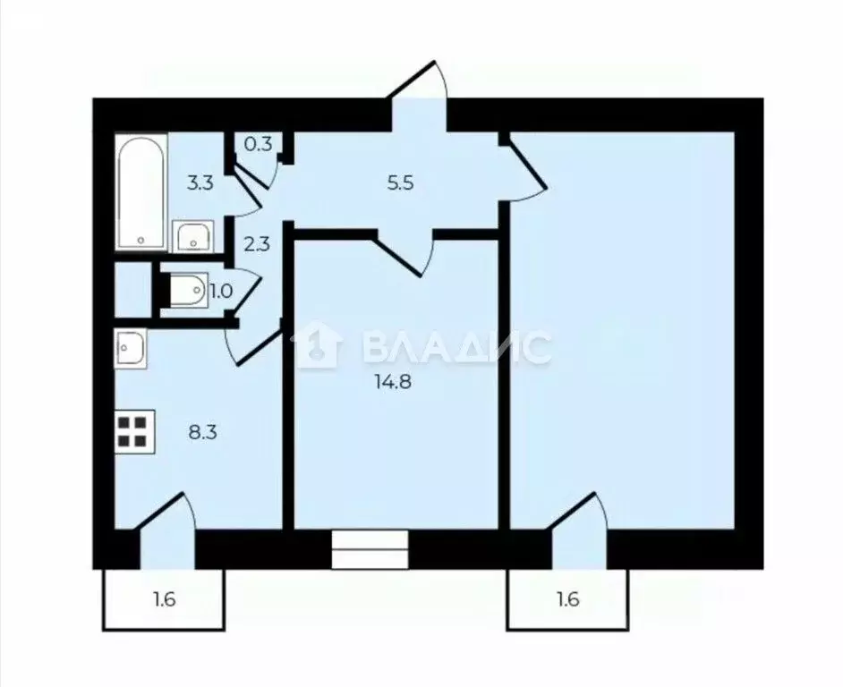 2-комнатная квартира: Санкт-Петербург, проспект Энгельса, 17 (57.1 м) - Фото 2