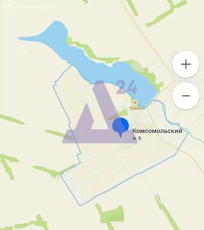 Участок в посёлок Комсомольский, Весенняя улица (8 м) - Фото 1
