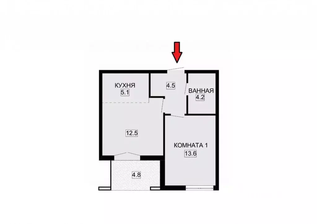 1-к кв. Санкт-Петербург наб. Миклухо-Маклая, 1к1 (39.9 м) - Фото 1
