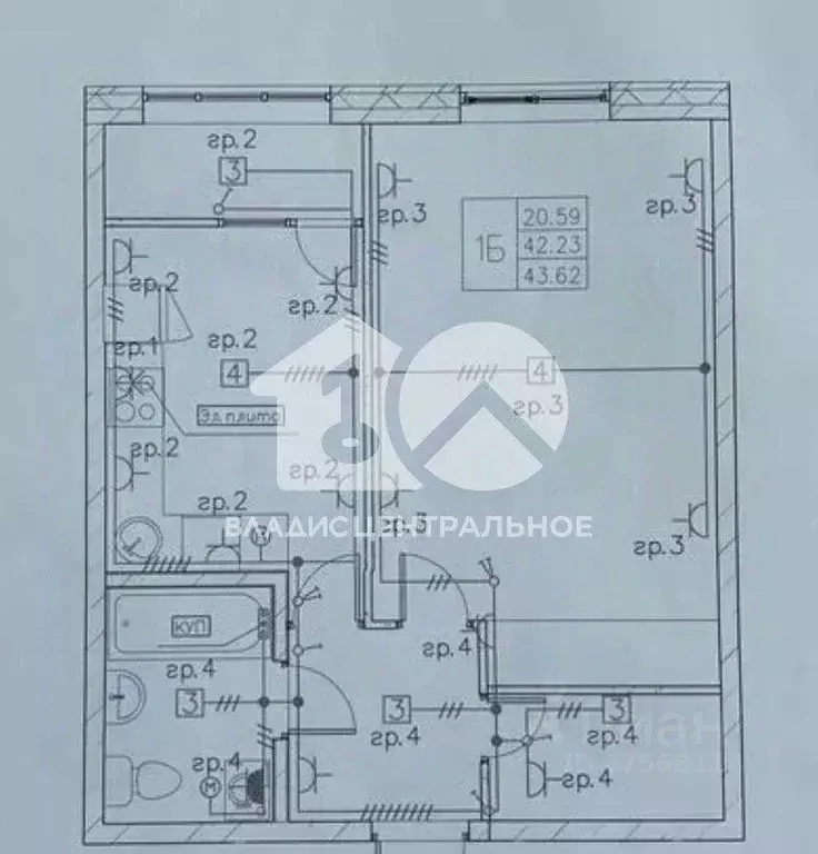 Квартира, 2 комнаты, 43 м - Фото 1