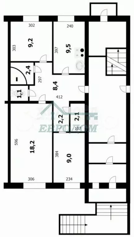 3-к. квартира, 62,1 м, 1/6 эт. - Фото 0