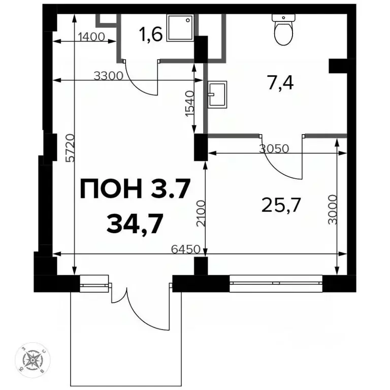 Офис в Москва Ленинградское ш., 228к4 (35 м) - Фото 1