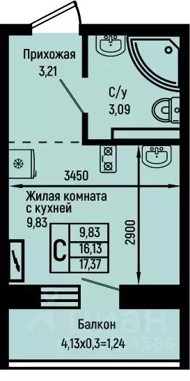Студия Краснодарский край, Туапсинский муниципальный округ, с. Небуг ... - Фото 0