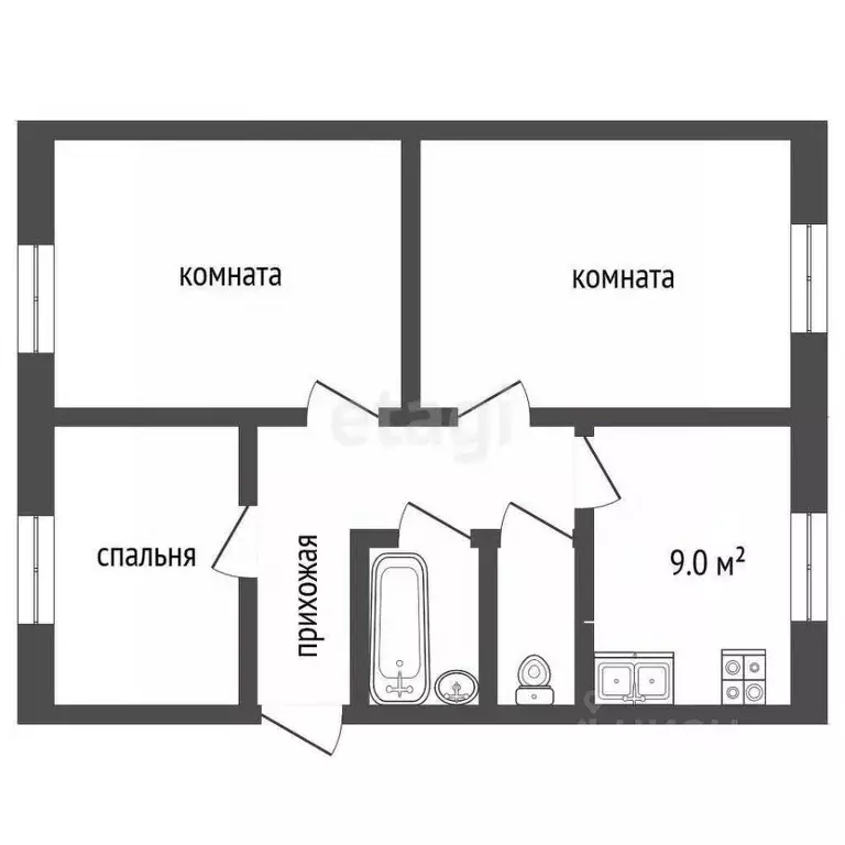 3-к кв. Владимирская область, Муром ул. Войкова, 9 (76.3 м) - Фото 1